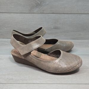 Rockport By Cobb Hill Women Ankle Leather Wesge Clog Shoes Sz 9M